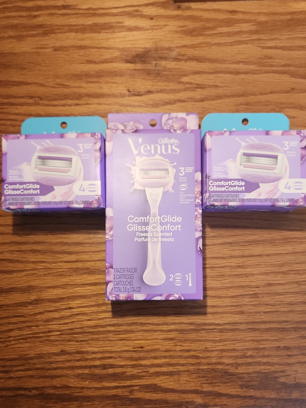 GILLETTE VENUS COMFORTGLIDE GLISSECONFORT RAZOR (2) & 2 X 4PACK